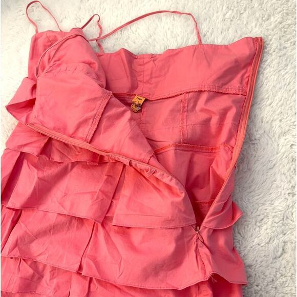 Farm Rio Women's RARE Y2K Pink Dress Post It Ruffle Style Size M - Picture 4 of 8